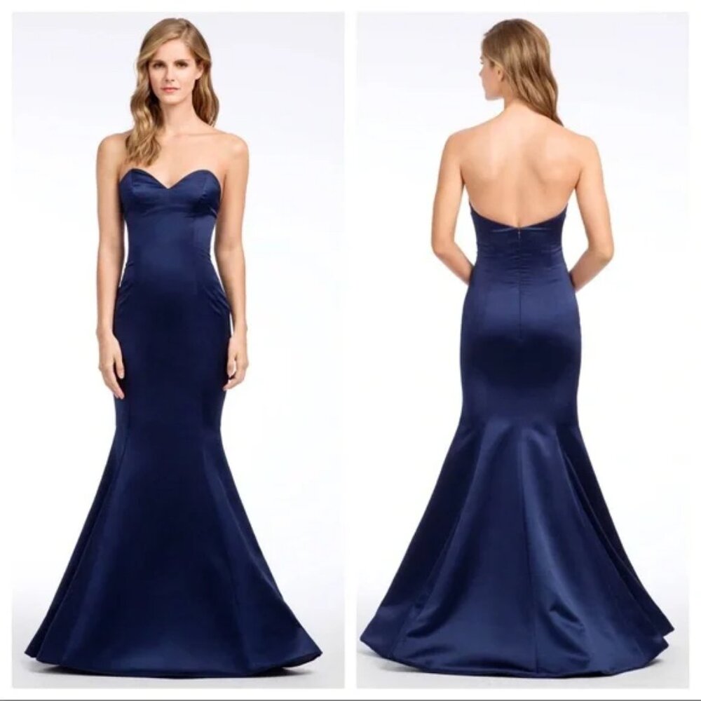 Hayley Paige Occasions Blue Sweetheart Prom Dress